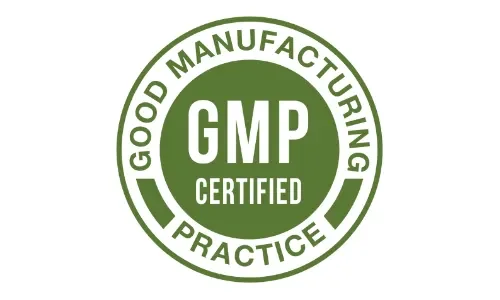 GMP Certified badge — Thrive XXL produced in GMP-certified facility
