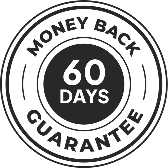 Thrive XXL 60-Day Money Back Guarantee seal — risk-free purchase